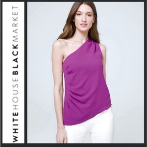 🔥SALE🔥NWT WHBM One-Shoulder Bodice Top